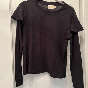 Women's Nation Black Long Sleeve Top